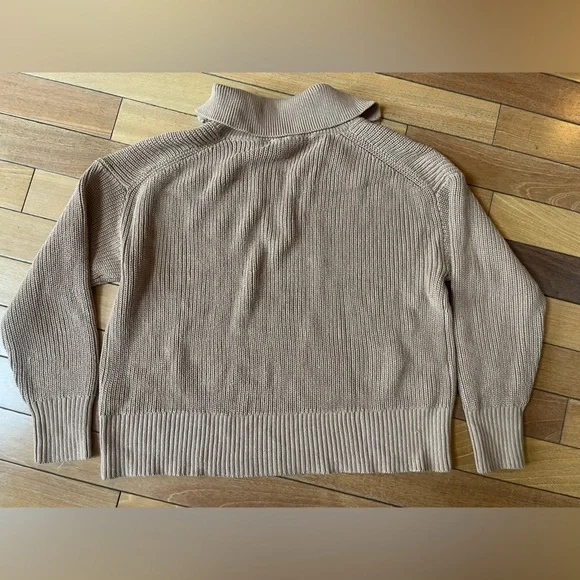 Paul Stuart Made in Italy Full-Zip Textured Cotton Sweater – Size S